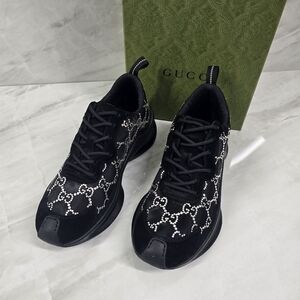 Gucci Black and Silver Sneakers